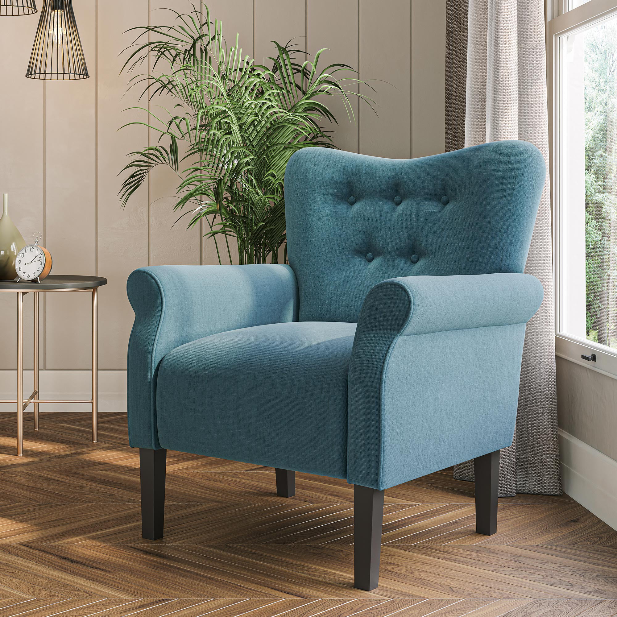 BELLEZE Accent Chair Armchair for Living Room - Allston (Baby Blue)