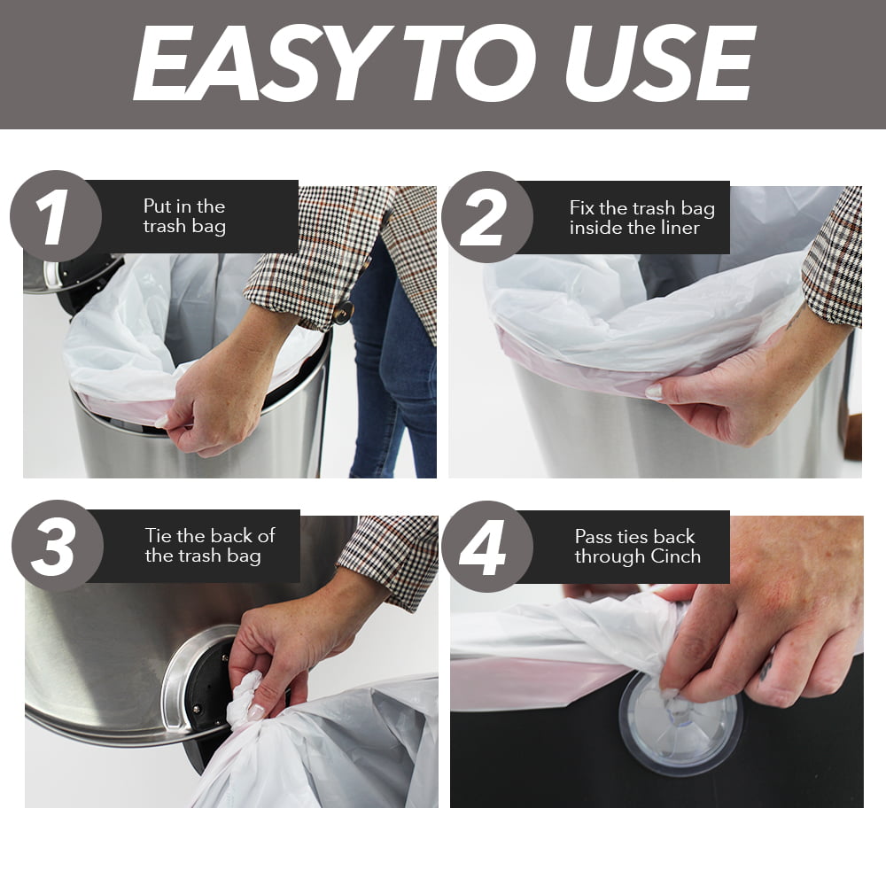 Better Homes & Gardens 10.5 Gallon Trash Can Stainless Steel Oval Kitchen Step Trash Can