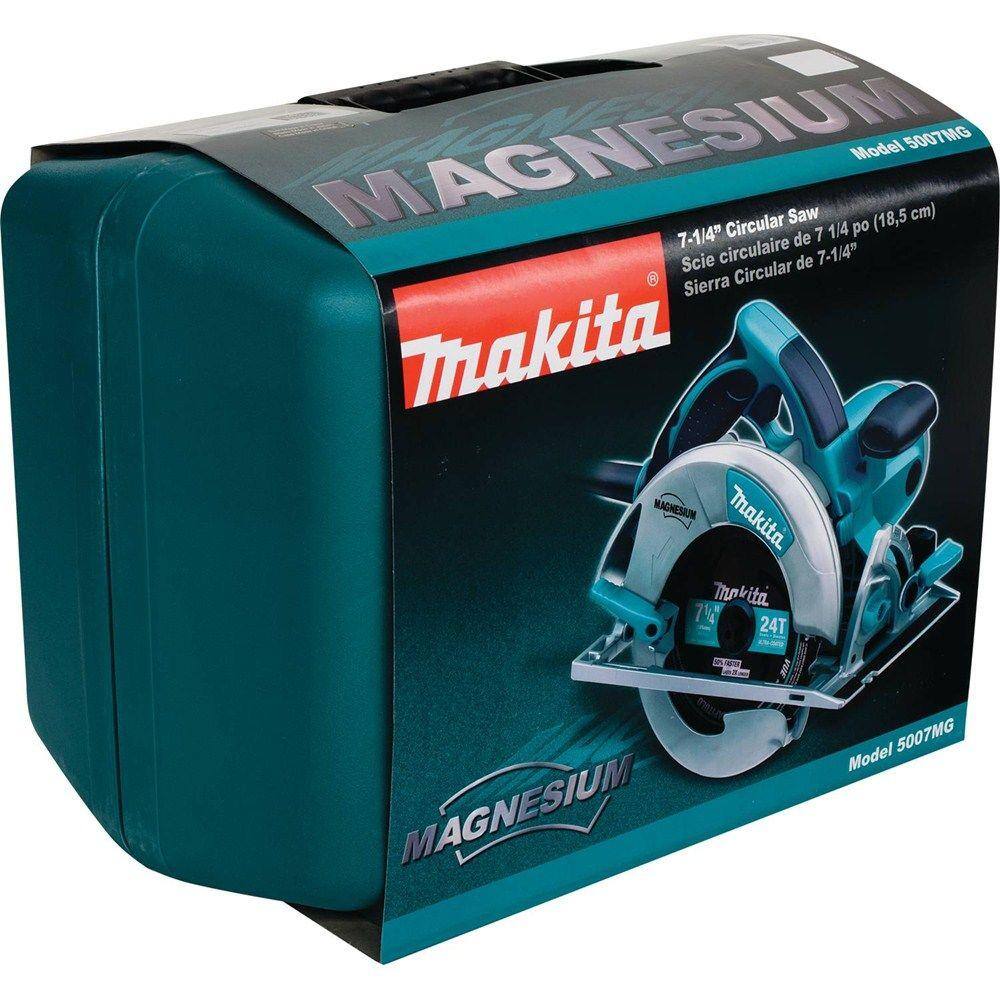 Makita 868926 15 Amp 7-1/4 in. Corded Lightweight Magnesium Circular Saw with LED Light. Dust Blower. 24T Carbide blade. Hard Case