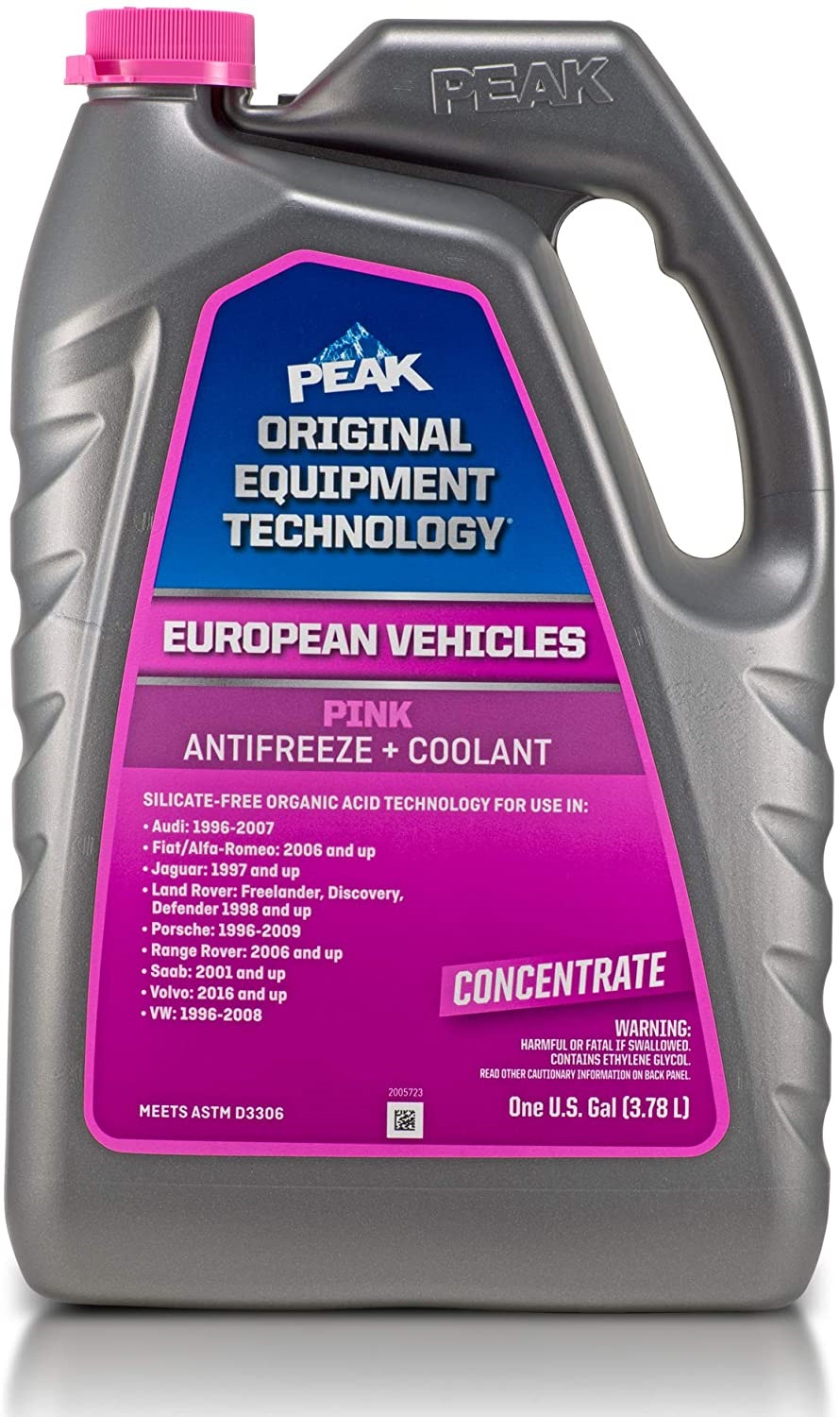 PEAK OET Extended Life Pink 50/50 Prediluted Antifreeze. Coolant. 1 Gal.