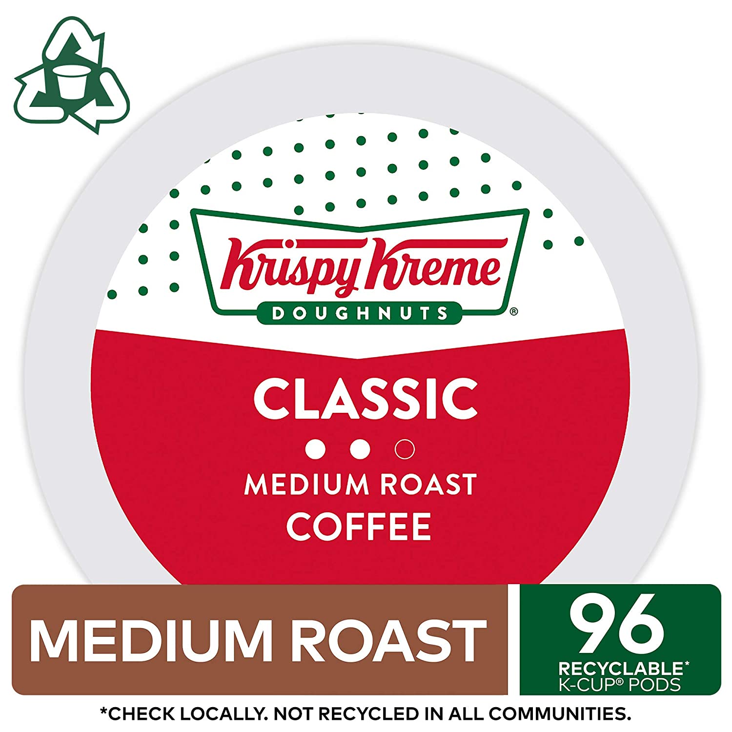 Krispy Kreme Classic. Single-Serve Keurig K-Cup Pods. Medium Roast Coffee. 96 Count