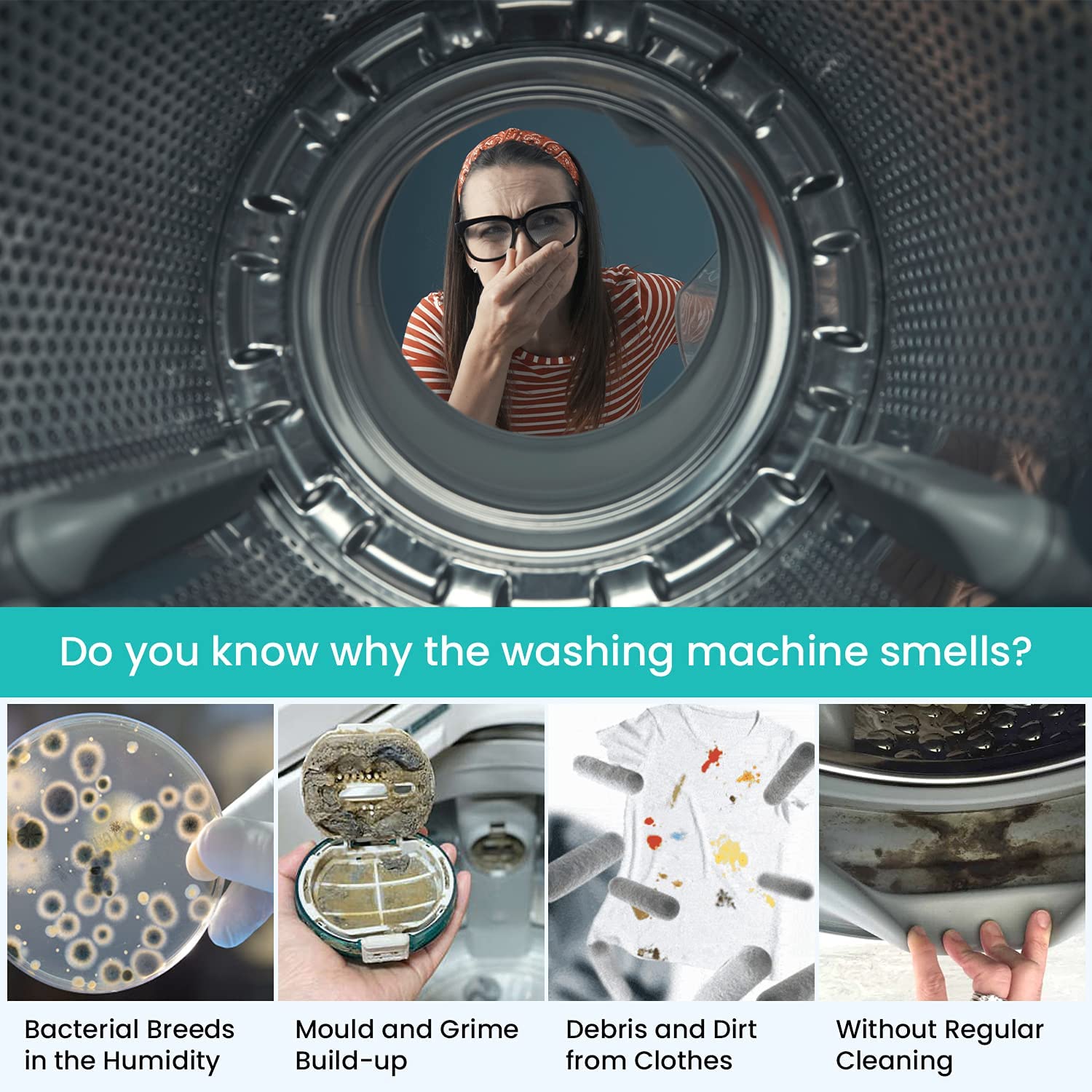 Maravello Washing Machine Cleaner. Solid Washer Deep Cleaning Tablet. 28 Tablets