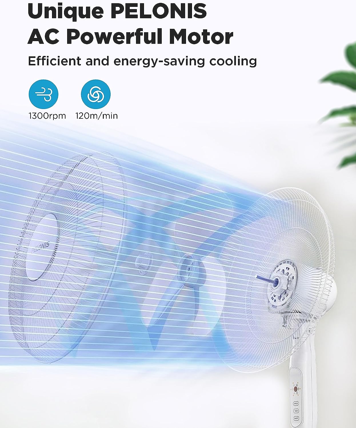 PELONIS 16” Pedestal Remote Control Oscillating Stand Up Fan 7-Hour Timer. 3-Speed. and Adjustable Height.Electric Cooling Fans for Home Office Bedroom Use. White