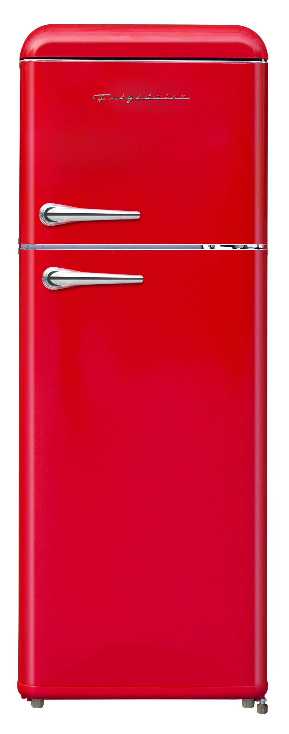 Frigidaire 7.5 Cu. Ft. Top Freezer Refrigerator in RED. Rounded Corners - RETRO. EFR756