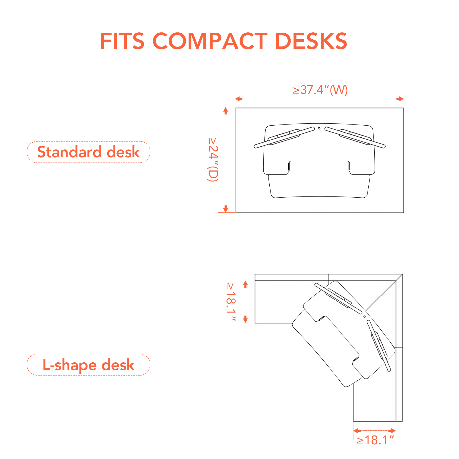 FLEXISPOT Motorized Home Office Standing Desk Converter Computer Desk Riser Black 40″ U-Shape