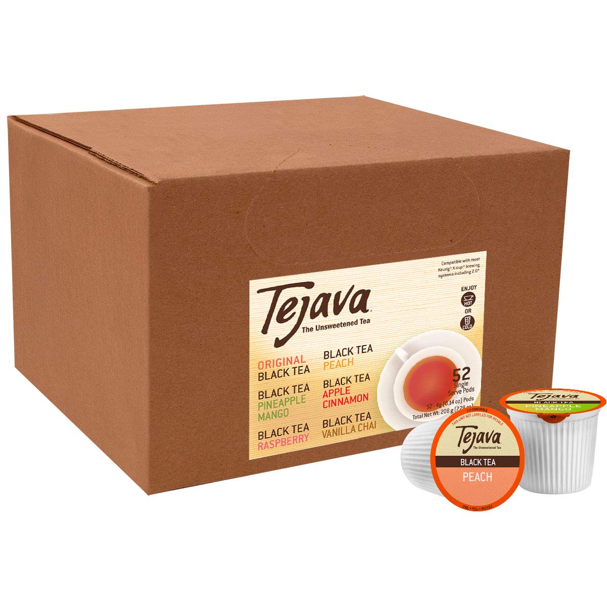 Tejava Tea Variety Pack. 52ct. Black Tea Pods