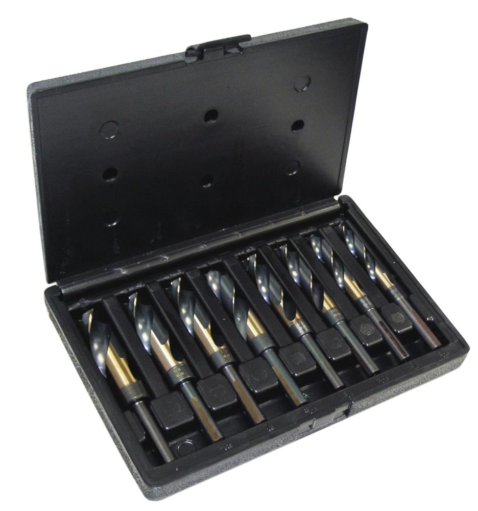 CLE-LINE 8-Piece Assorted High-speed Steel Twist Drill Bit Set