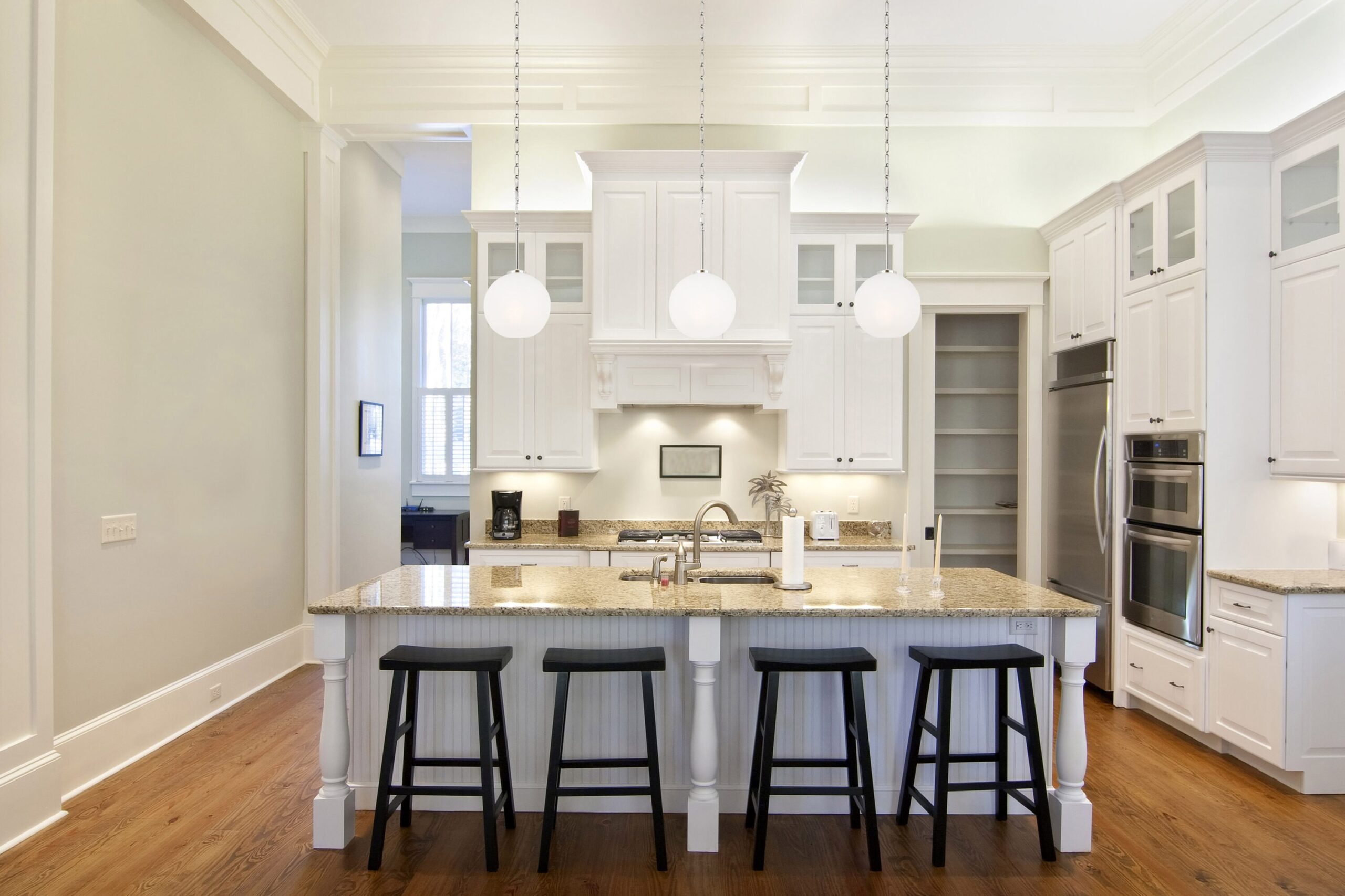 allen + roth Blidge Brushed Nickel Traditional Alabaster Glass Globe Pendant Light