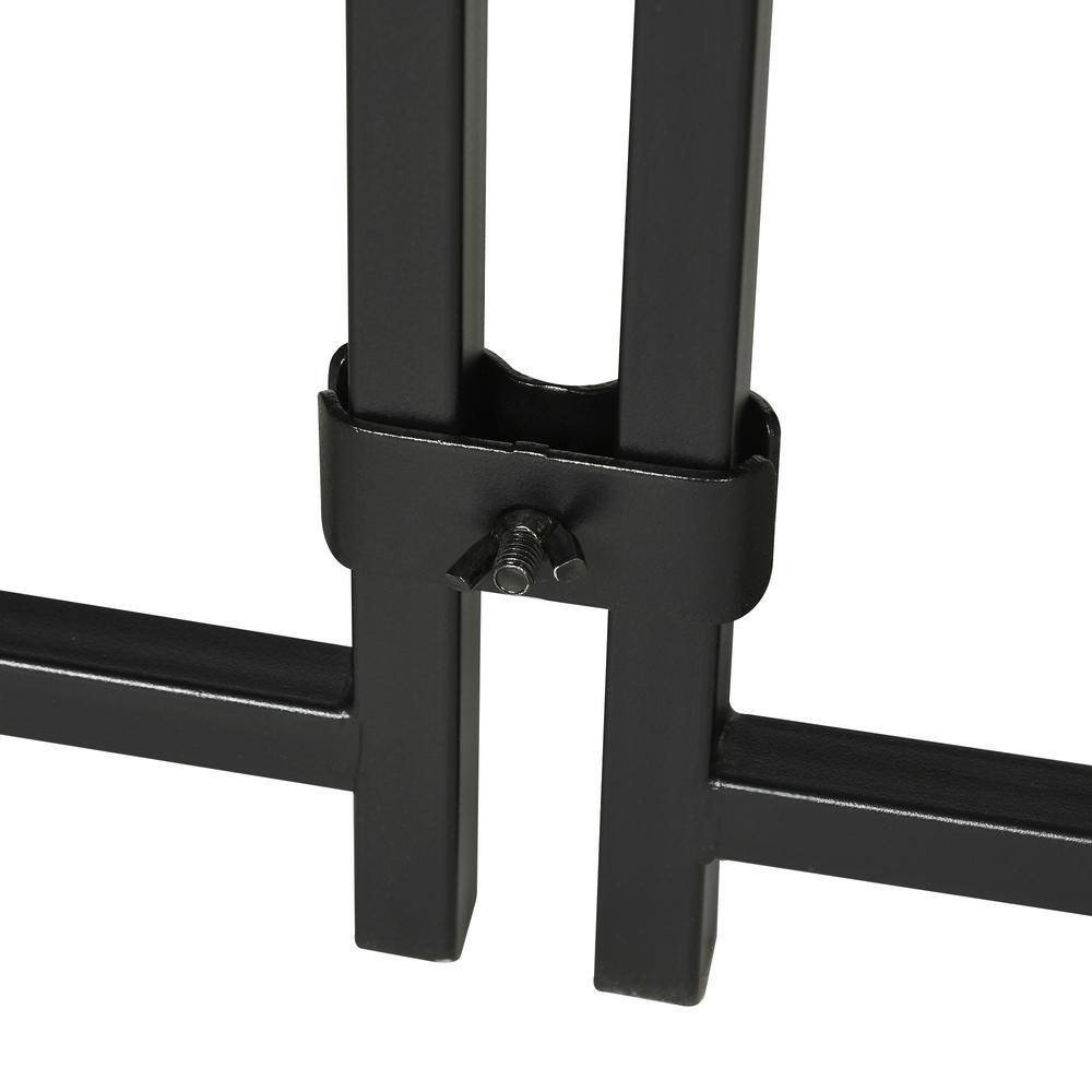 PawHut D02-153V00BK 4 ft. x 4 ft. Covered Dog Playpen for Small & Medium Size Breeds. Locking Exercise Kennel. Black