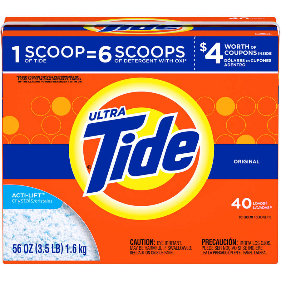 Tide Ultra Original Scent Powder Laundry Detergent. 40 Loads. 56 oz