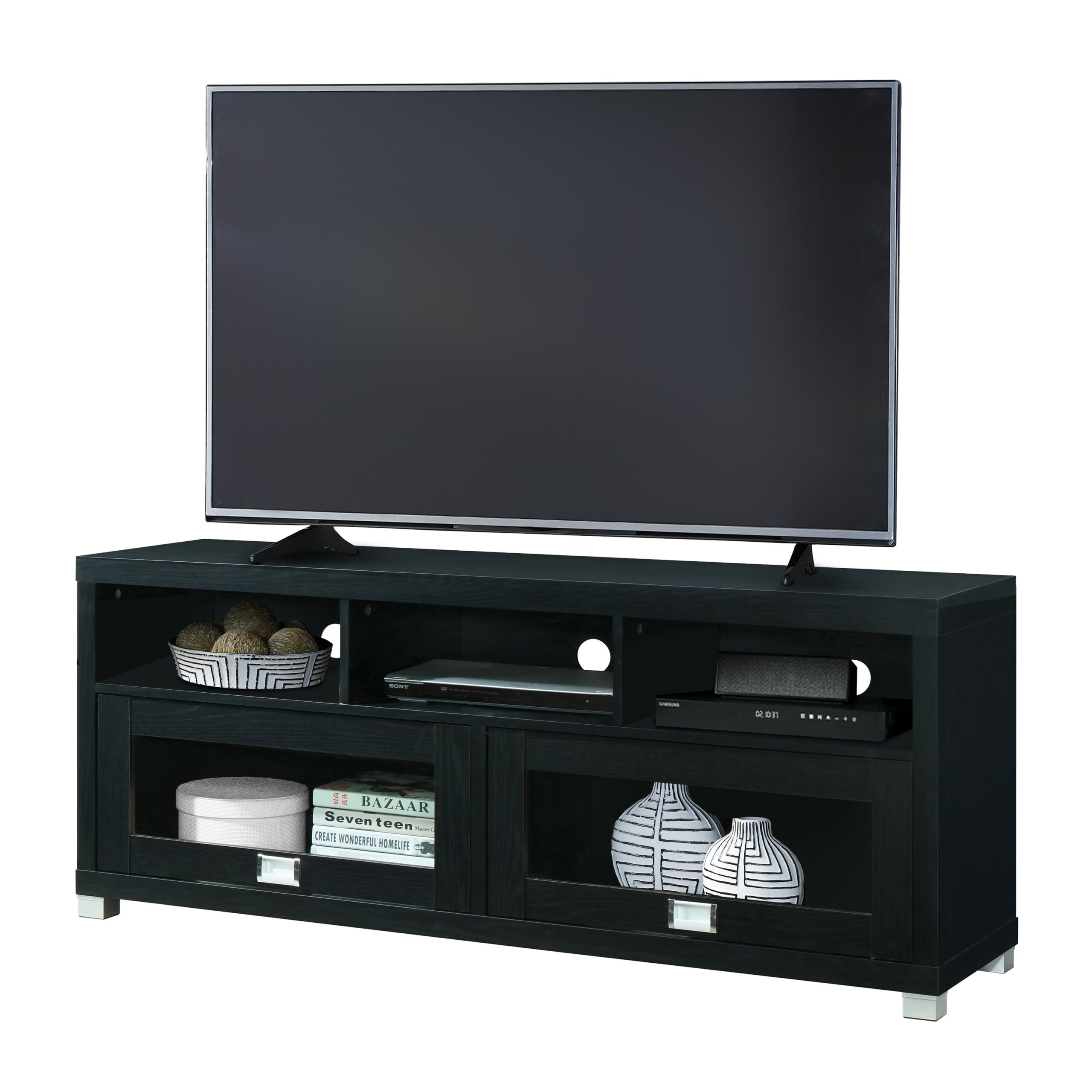 Techni Mobili 58″ Durbin TV Stand for TVs up to 75″. Black