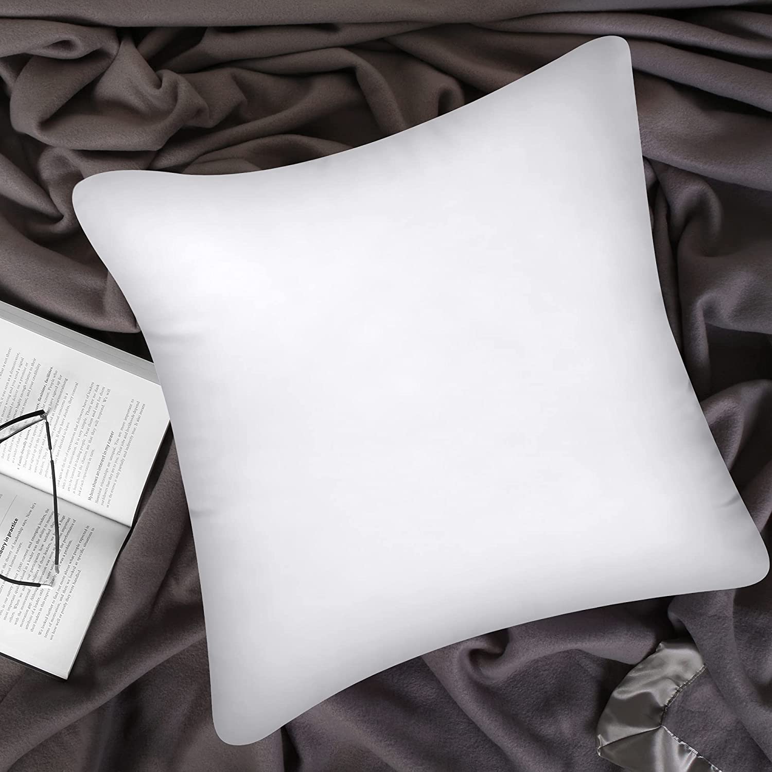 Utopia Bedding Throw Pillows Insert (Pack of 2. White) - 18 x 18 Inches Bed and Couch Pillows - Indoor Decorative Pillows