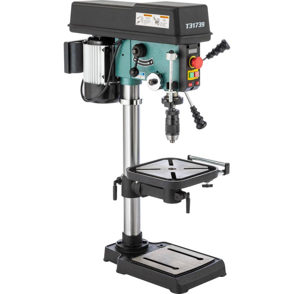 Grizzly Industrial T31739 12 in. Variable-Speed Benchtop Drill Press with 1/32 in.-5/8 in. Chuck