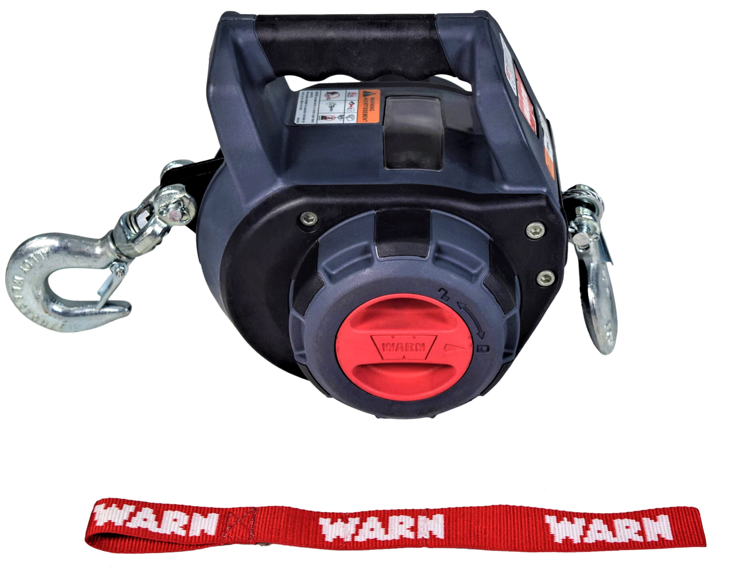Warn 101570 Drill Winch 750 lbs Capacity 40′ Steel Rope Free-spool Clutch