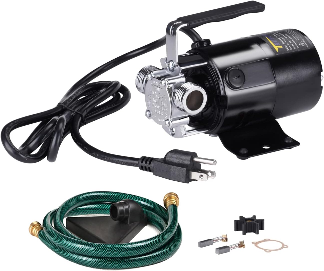 Trupow 1/10HP 330GPH 115-Volt Mini Portable Electric Utility Sump Transfer Water Pump with Water Hose Kit