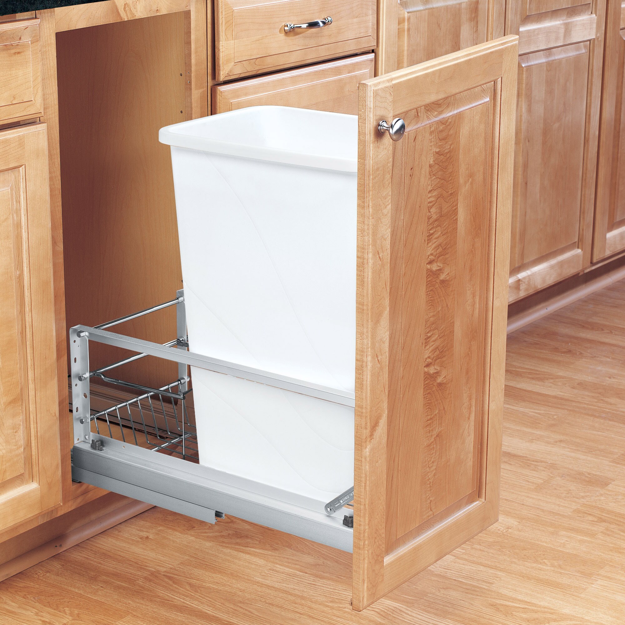 Rev-A-Shelf 10-in x 20-in 50-Quart Single Pull Out Trash Can