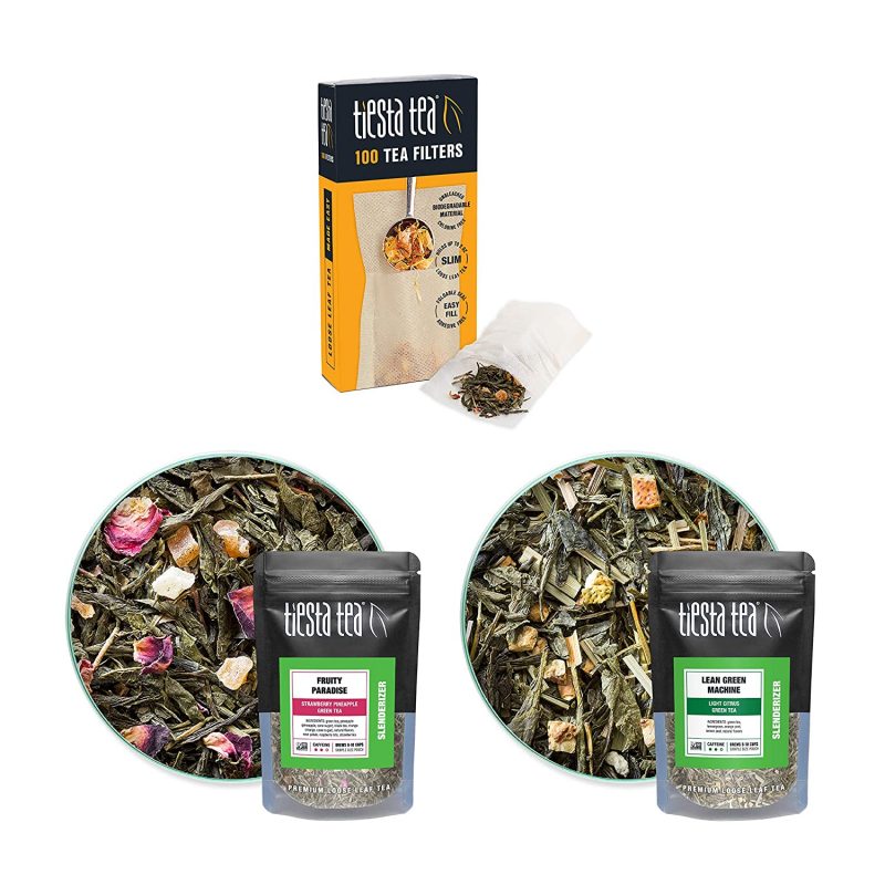 Tiesta Tea Loose Leaf Green Tea Gift Set. 3 Piece Set