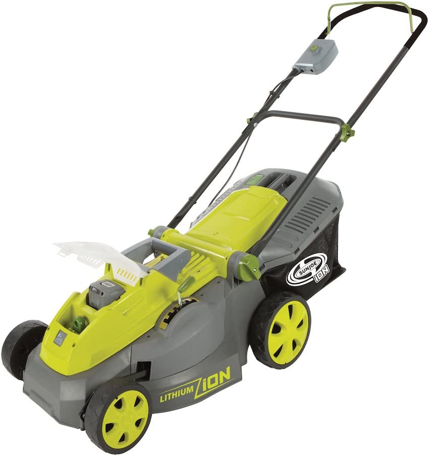Sun Joe iON16LM 40-Volt 16-Inch Brushless Cordless Lawn Mower. Kit (w/4.0-Ah Battery + Quick Charger)