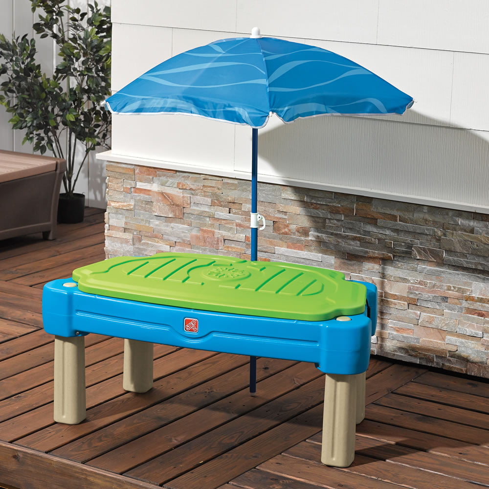 Step2 Cascading Cove Toddler Sandbox Water Table Cover and Umbrella