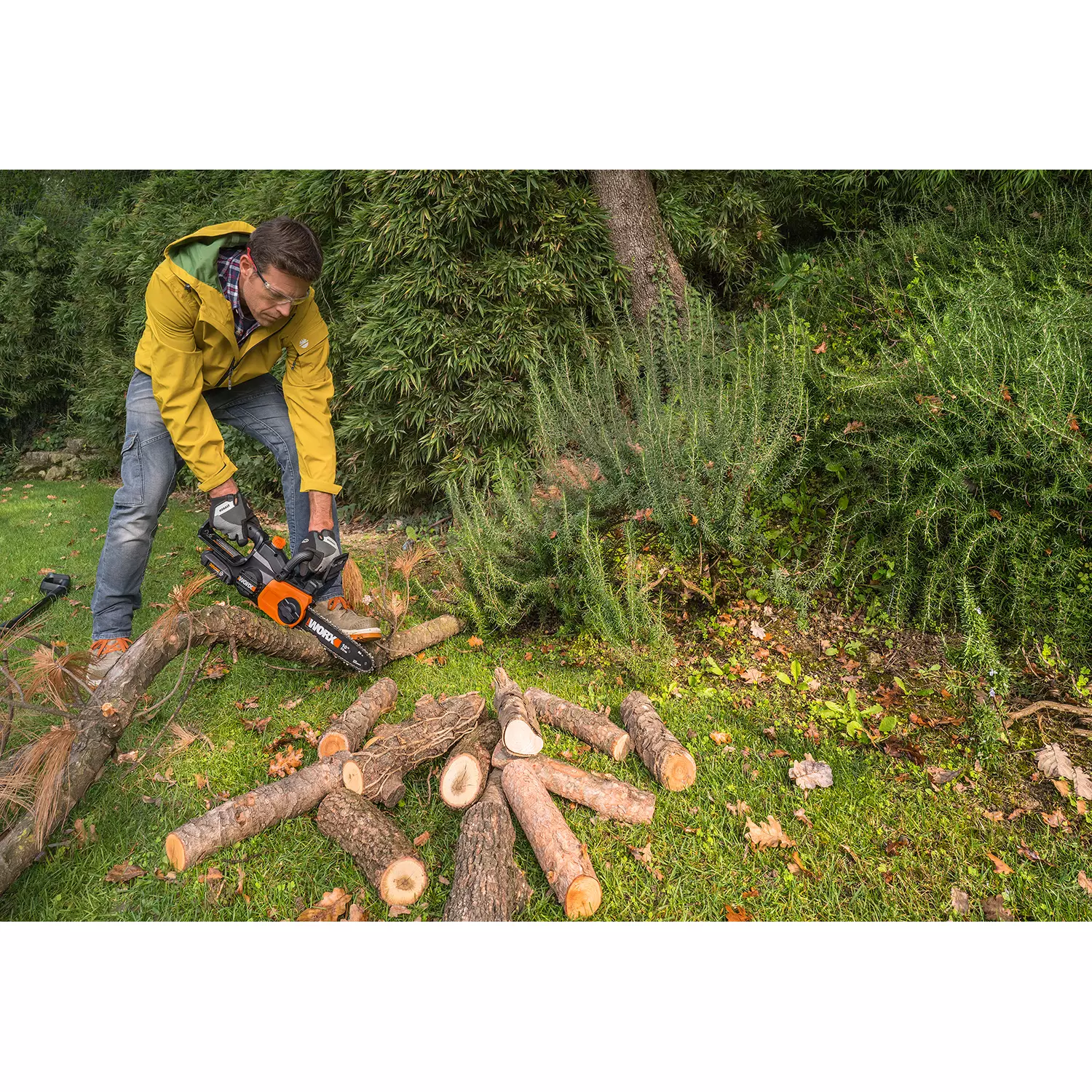 Worx 20V Power Share Cordless 10″ Chainsaw with Auto-Tension