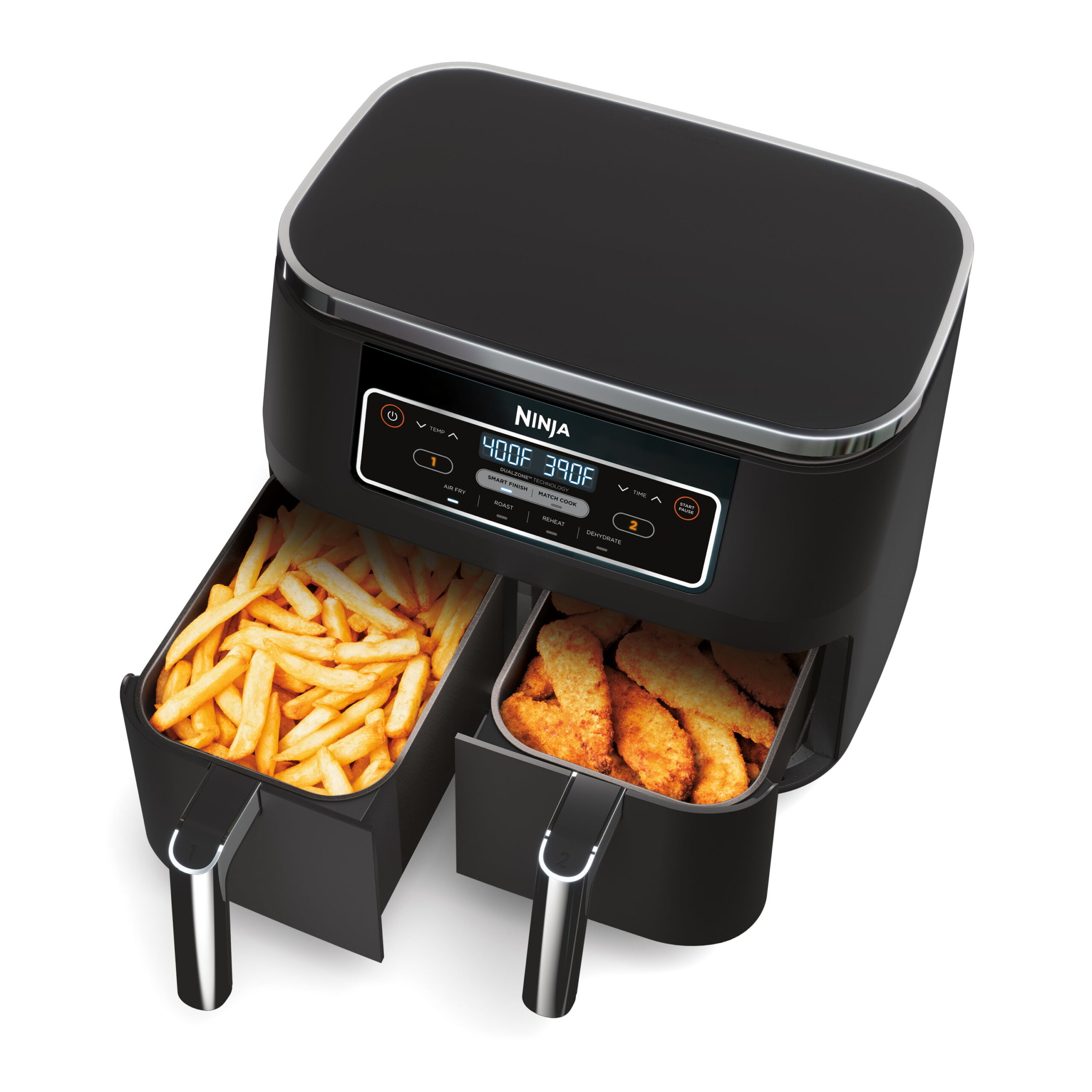 Ninja® Foodi® 4-in-1 8-Quart. 2-Basket Air Fryer with DualZone™ Technology- Air Fry. Roast. and more