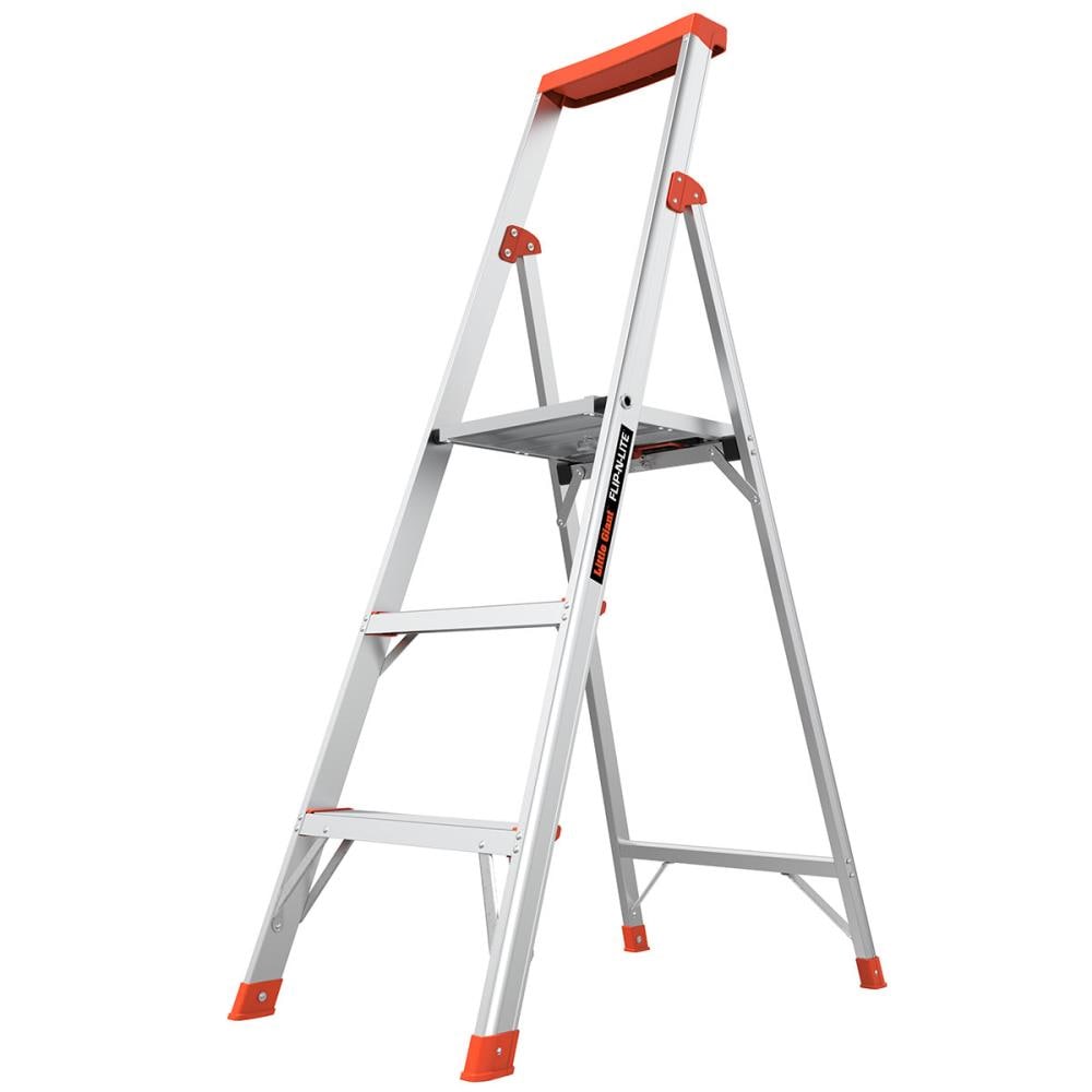Little Giant Ladders Flip-N-Lite M5 Aluminum 5-ft Type 1A- 300-lb Capacity Platform Step Ladder
