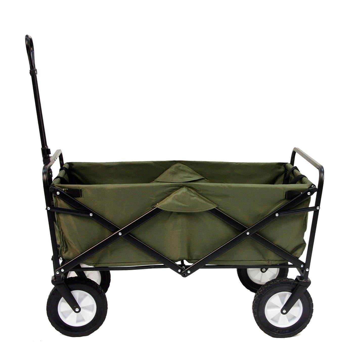 Mac Sports Collapsible Folding Outdoor Utility Garden Wagon Cart. Green