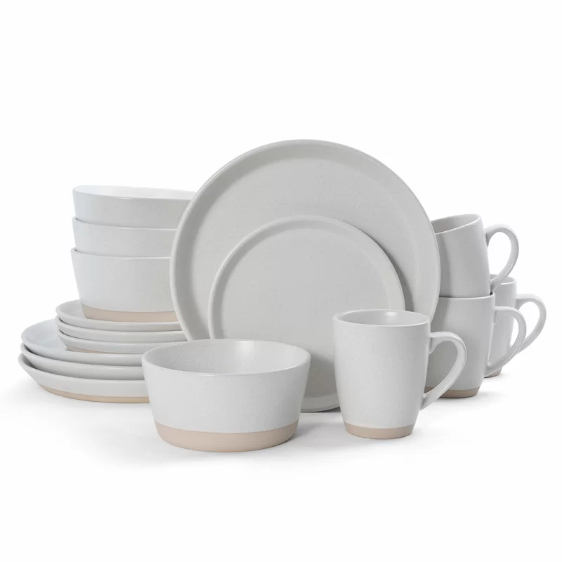 Pfaltzgraff 5267236 Hudson 16-Piece Dinnerware Set. Beige