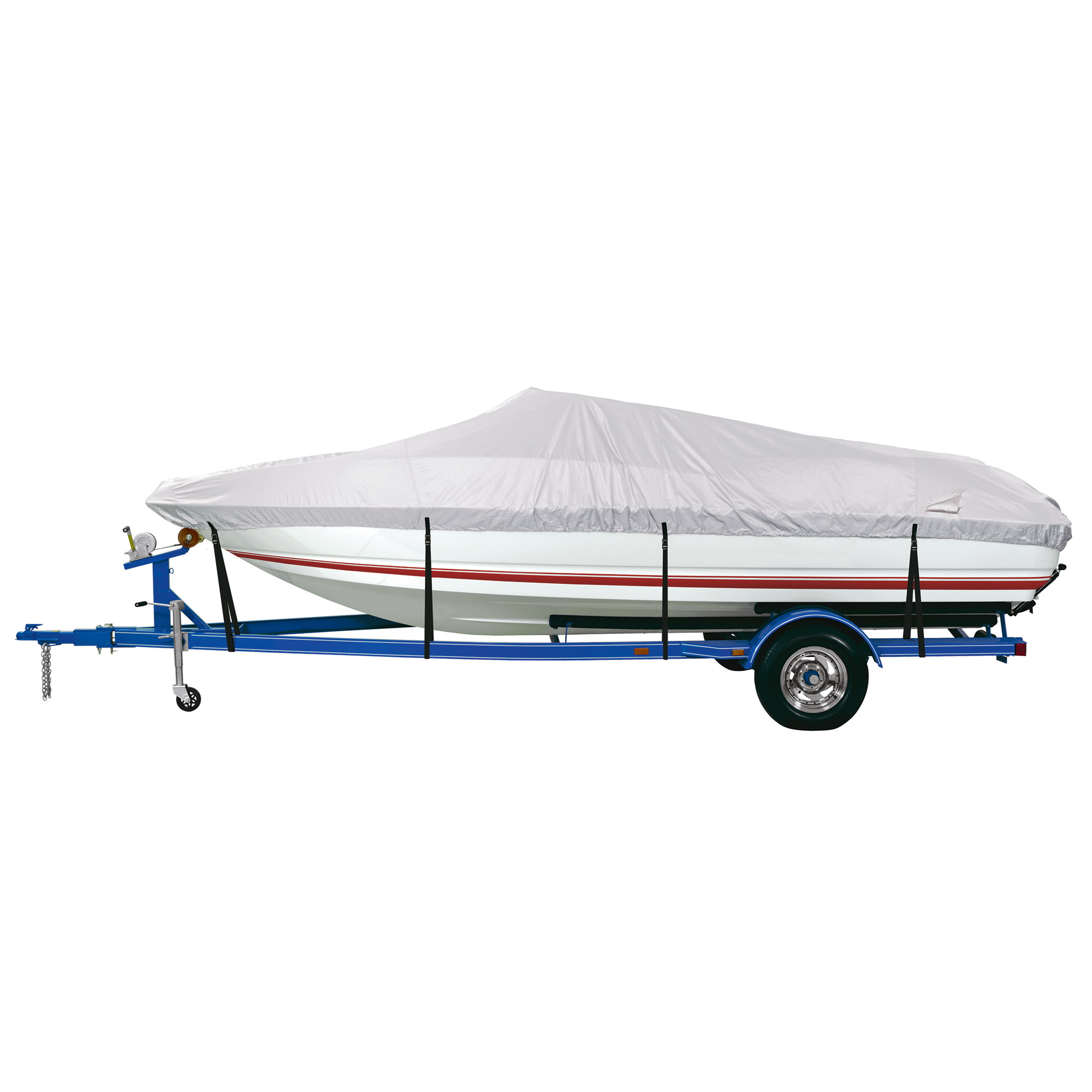 Harbor Master 150-Denier Polyester Water-Resistant Boat Cover. Silver. Model A