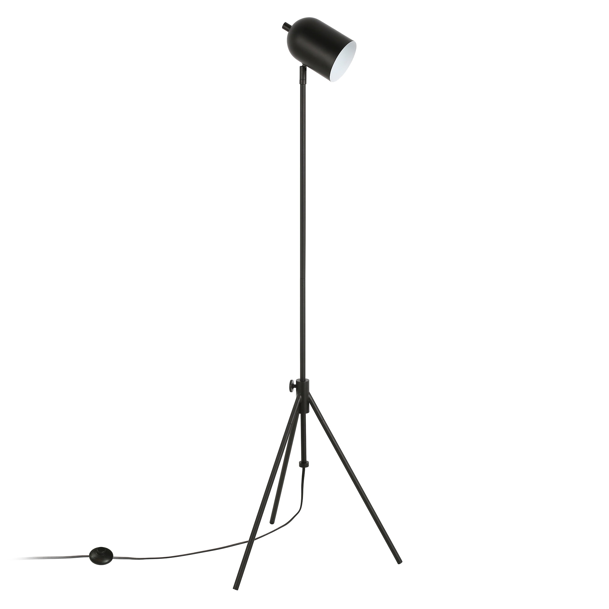 Modern Metal Tripod Floor Lamp. Black