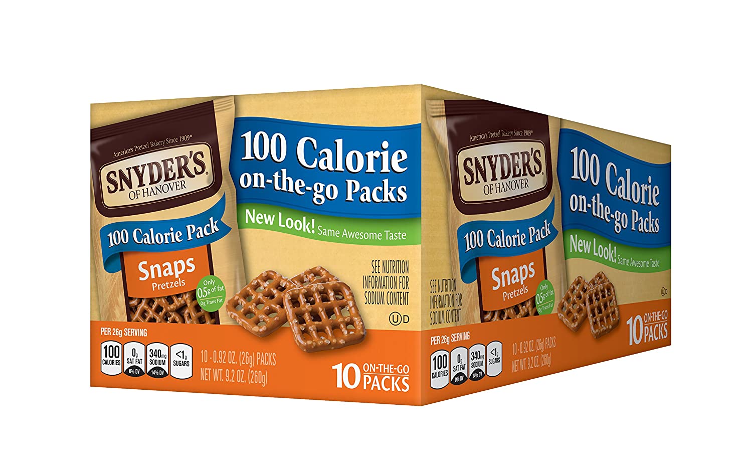 Snyder-s of Hanover Pretzel Snaps. 100 Calorie Individual Packs (pack of 10)