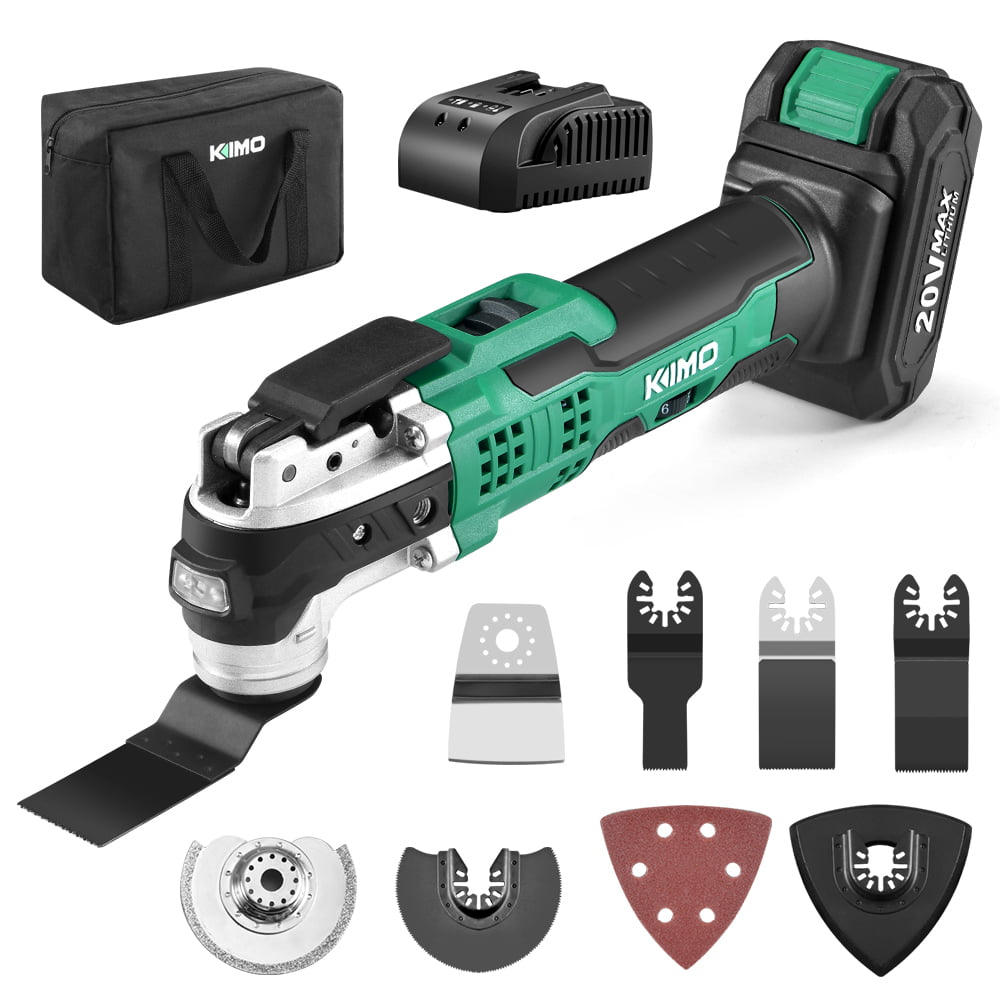 KIMO 20V Cordless Oscillating Tool Kit with 26-Pcs Accessories. Battery Powered Oscillating Multitool