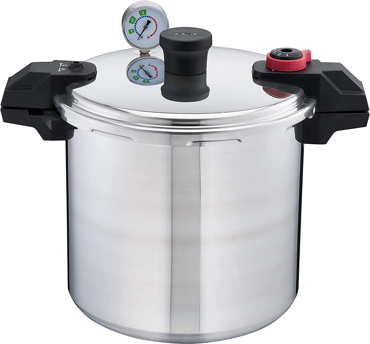 T-fal Pressure Cooker. Pressure Canner with Pressure Control. 3 PSI Settings. 22 Quart. Silver - 7114000511