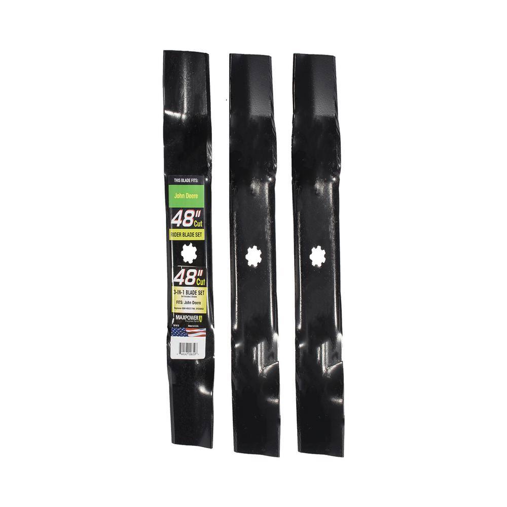 MaxPower 561812B 3 Blade Set of 3-N-1 Blades for Many 48 in