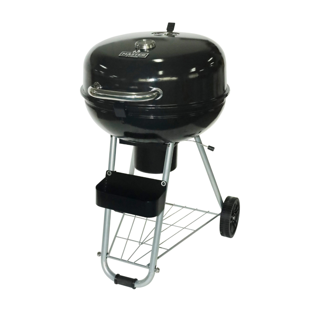Master Forge 22.17-in W Black Porcelain Coated Kettle Charcoal Grill