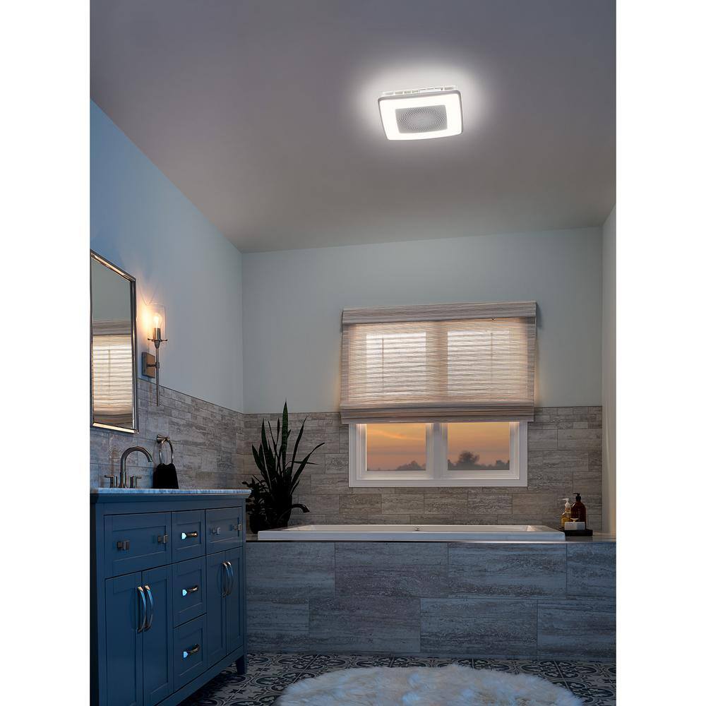 Broan-NuTone SPKN110RGBL Sensonic Series 110 CFM Ceiling Bathroom Exhaust Fan with Speaker and Bluetooth Wireless Technology