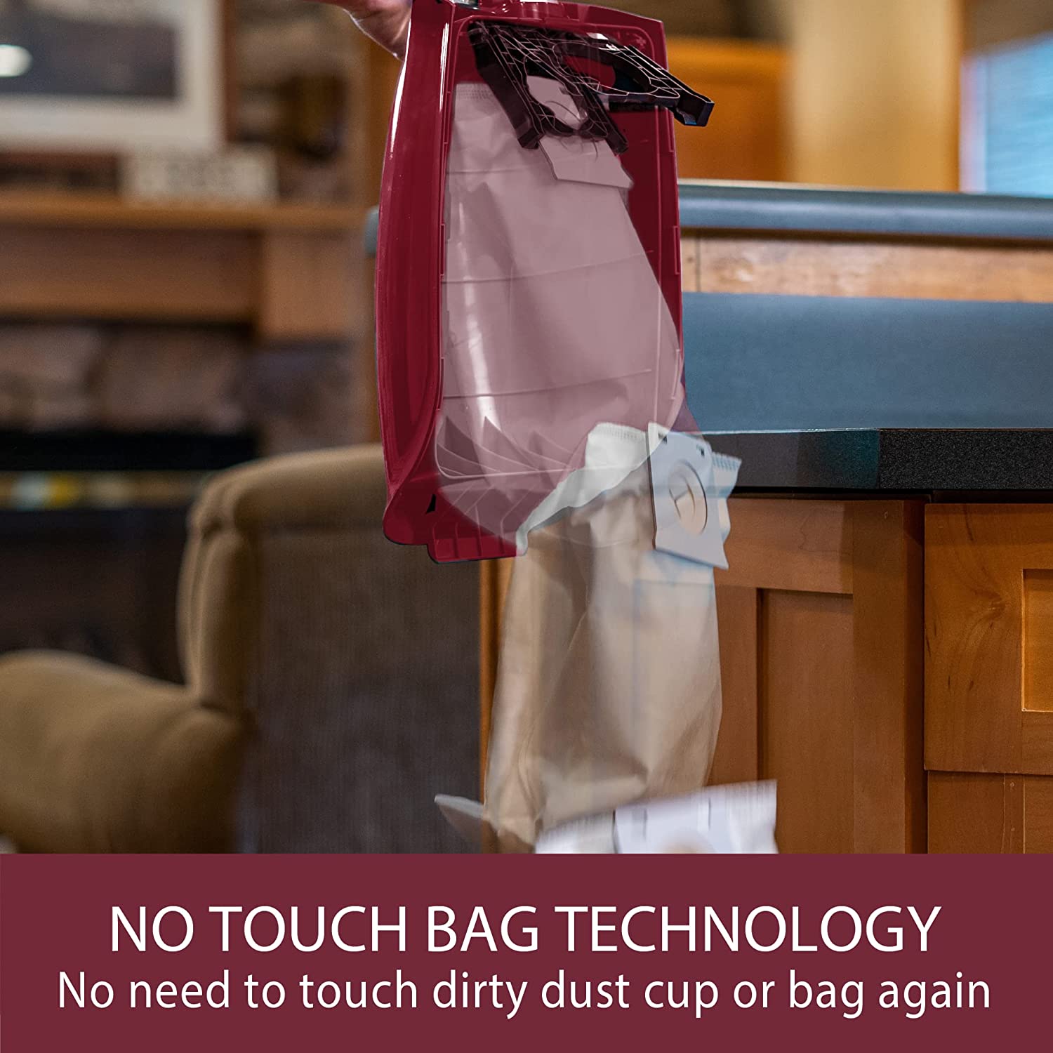 Kenmore BU3040 Intuition Lite Bagged Upright Vacuum Lightweight Cleaner 2-Motor Power Suction with HEPA Filter. 3-in-1 Combination Tool. Handi-Mate for Carpet. Floor. Pet Hair. Red W/No Lift-up