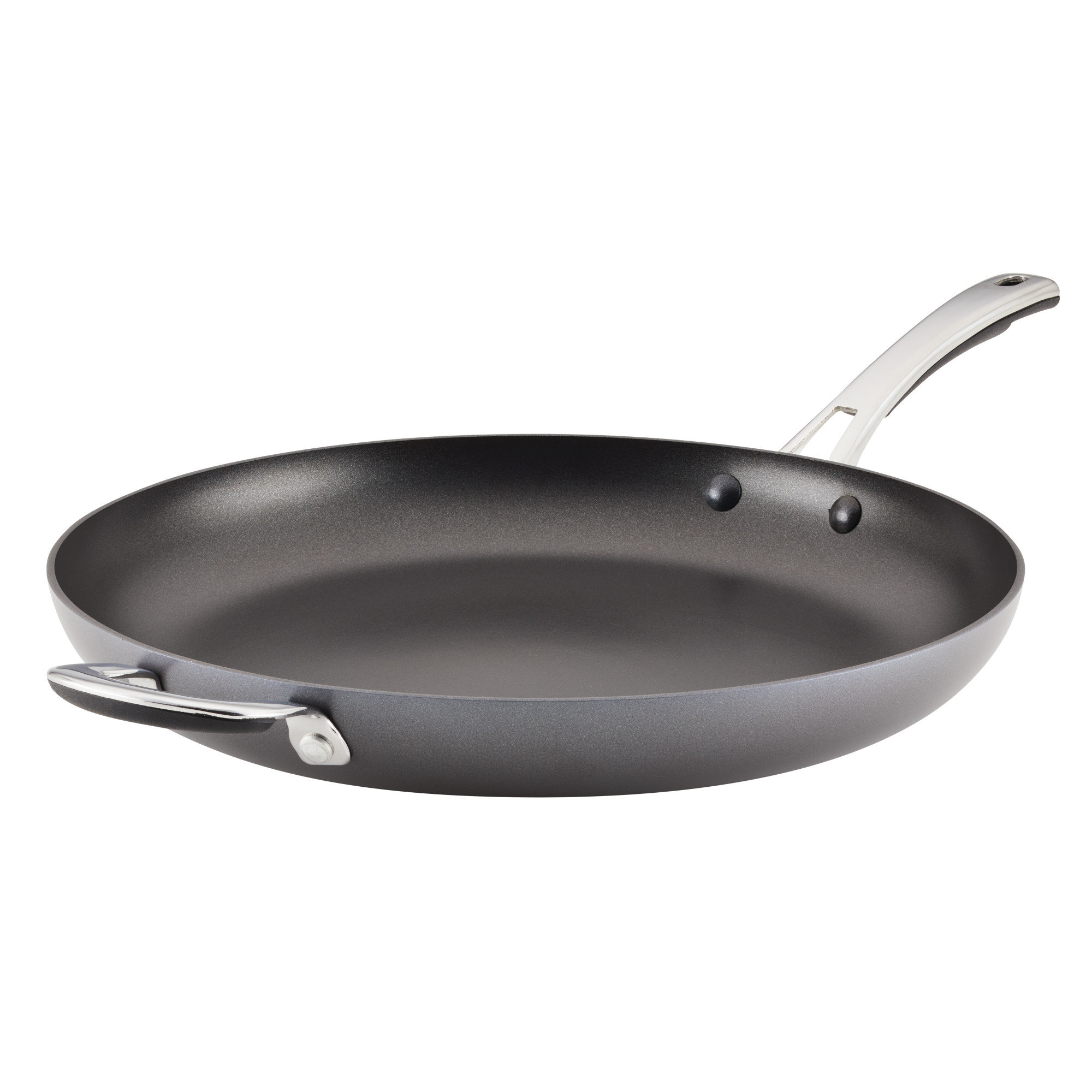 Rachael Ray Cook + Create Hard Anodized Nonstick Frying Pan With Helper Handle. 14-Inch