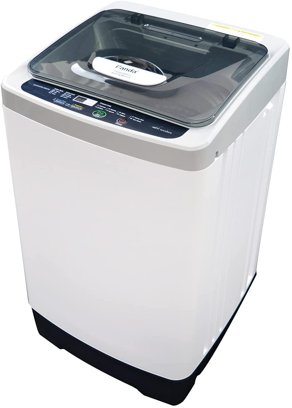 Panda Portable Washing Machine. 10 lbs. Capacity. 3 Water Levels. 8 Programs. Compact Top Load Cloth Washer. 1.38 Cu.ft