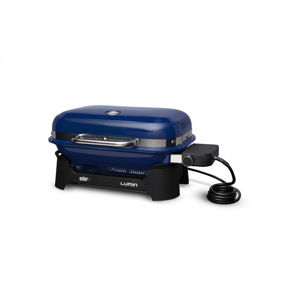 Weber 91300901 Lumin Compact Electric Grill in Deep Ocean Blue