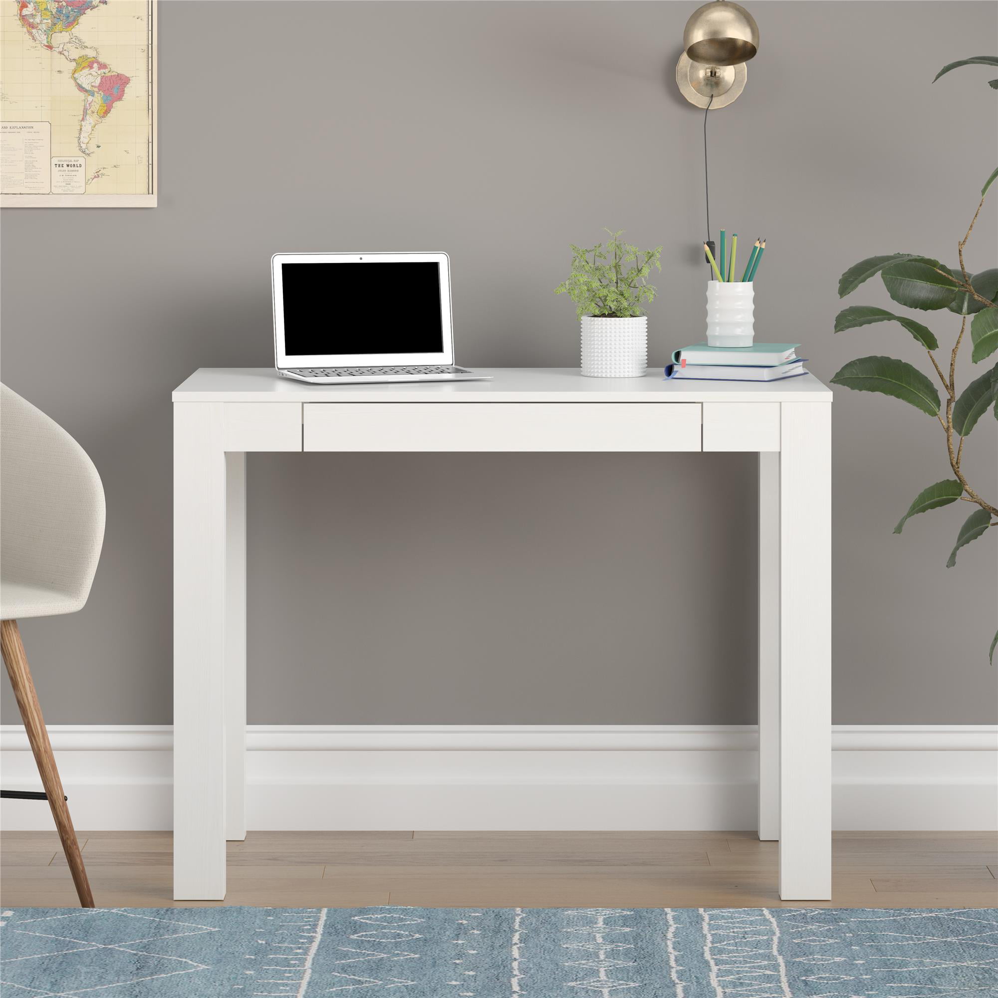 Mainstays Parsons Desk. White Laminated MDF