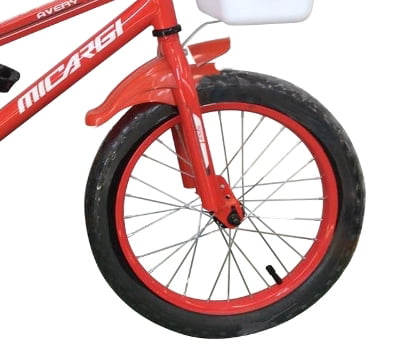 USToyOutlet 16″ BMX Steel Frame Coaster Brake Bicycle One Piece Crank w/ Baskets & Fenders. Rims-Red Kid-s Bike - Red