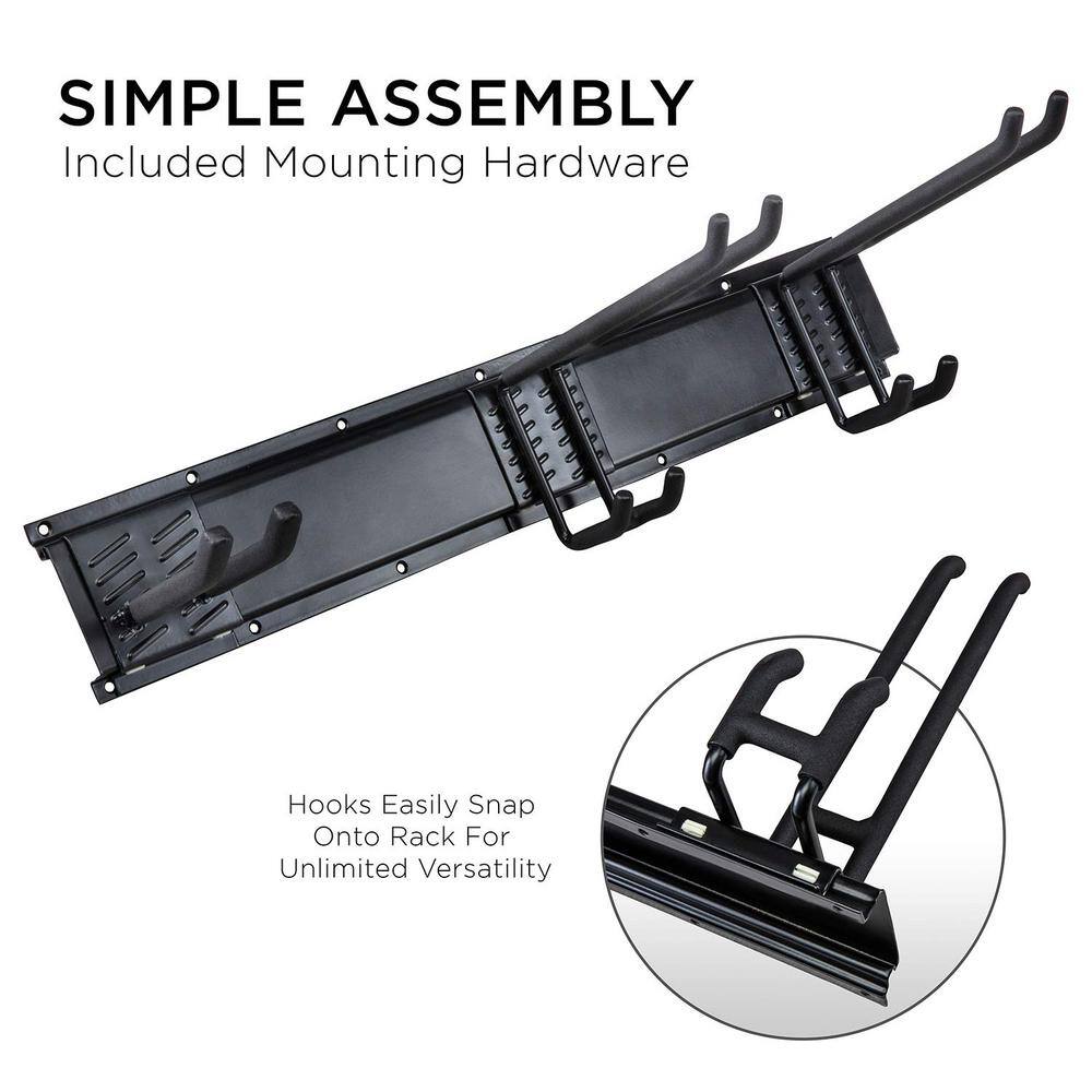 RIGHT HAND RHSTGRK Garage Tool Storage Rack. 8 Piece Wall Mounted Garage Organizer