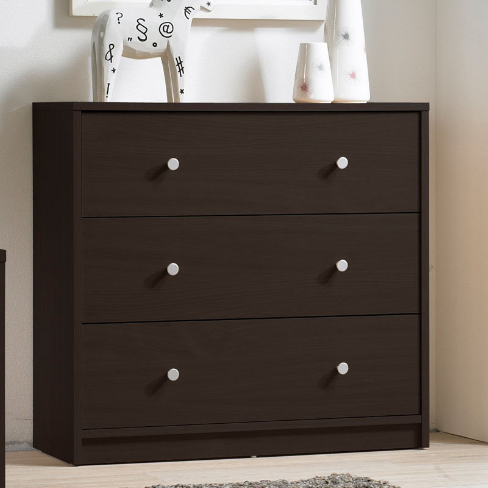 Studio 3 Drawer Chest. Black