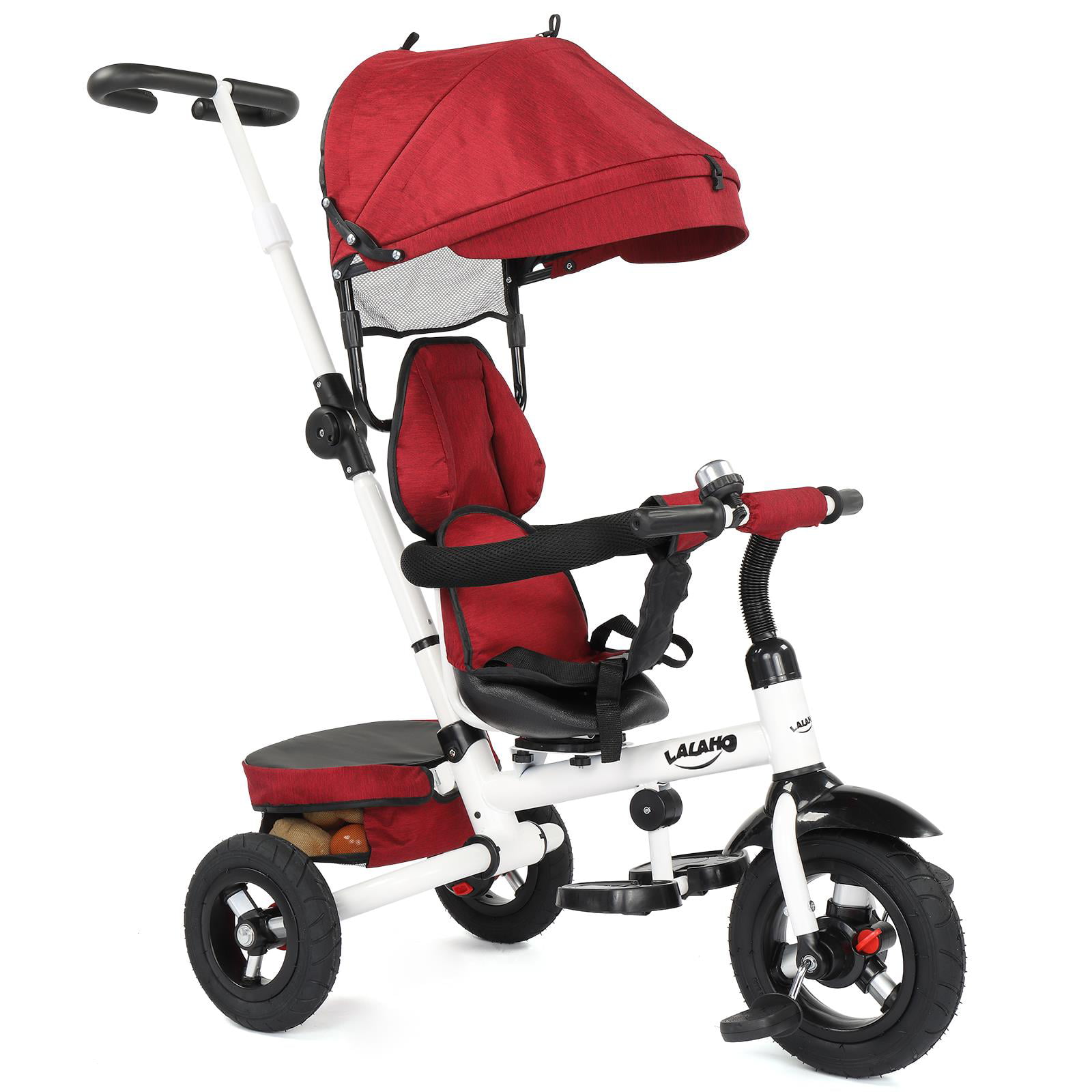 LALAHO Baby Trike. 5-in-1 Kids Stroller Tricycle. Red