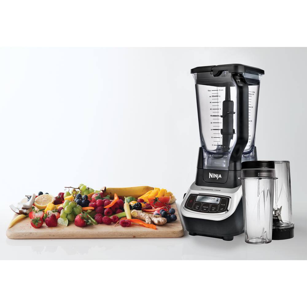 NINJA  Nutri Ninja 72 oz. 5-Speed Black Professional Blender with 2 Nutri Ninja Cups (BL621)
