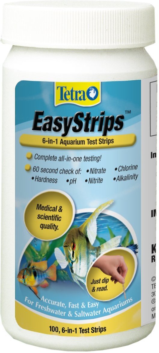 Tetra EasyStrips 6-in-1 Freshwater & Saltwater Aquarium Test Strips. 100 count