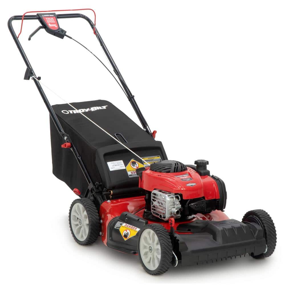 Troy-Bilt TB210B 21 in. 140 cc Briggs and Stratton Gas Engine Self Propelled Lawn Mower with Rear Bag and Mulching Kit Included