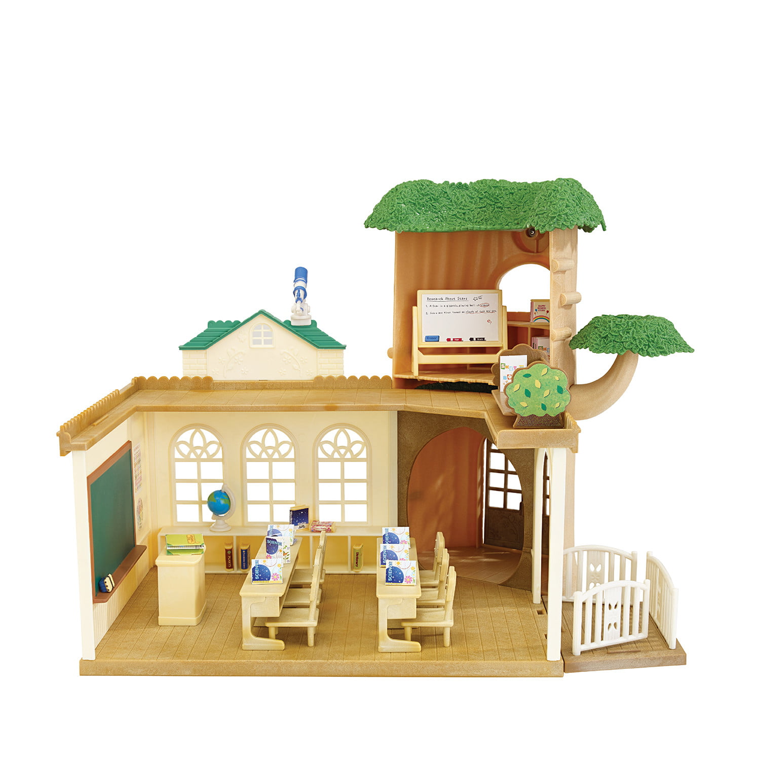 Calico Critters Country Tree School. Dollhouse Playset with Furniture and Accessories