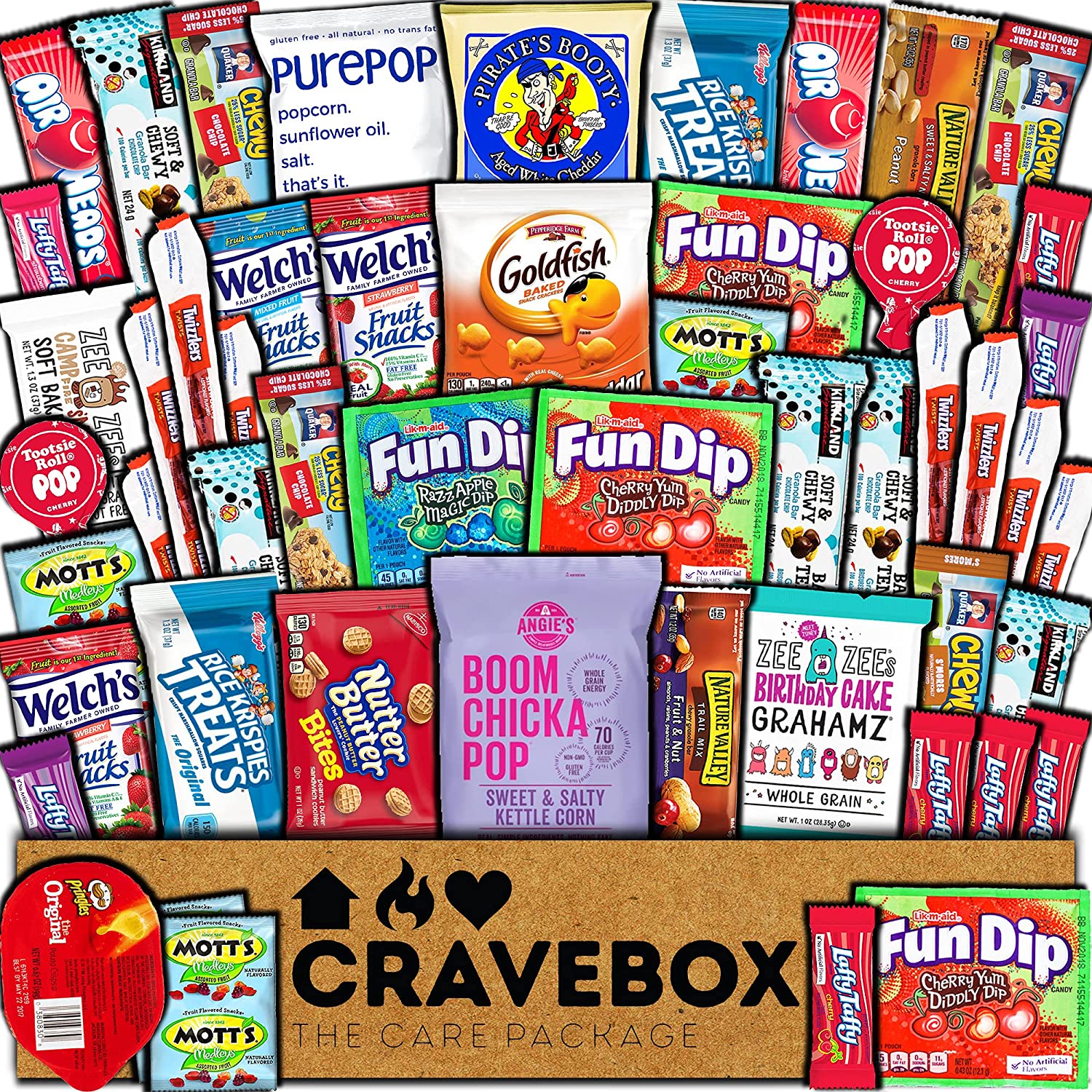 CRAVEBOX Snack Box Variety Pack Care Package (50 Count) Easter Gift Basket